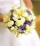 Creamy Roses with Touches of Purple