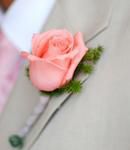 Charming Pink Rose Boutonniere