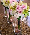 Purple Roses, Green Cymbidium Orchids & White Roses