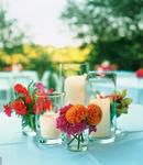 Alternating Centerpieces with Pillar Candles