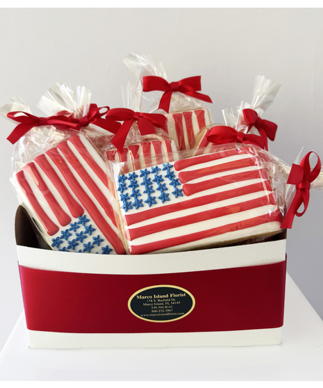 Patriotic Flag Cookie Gift Box