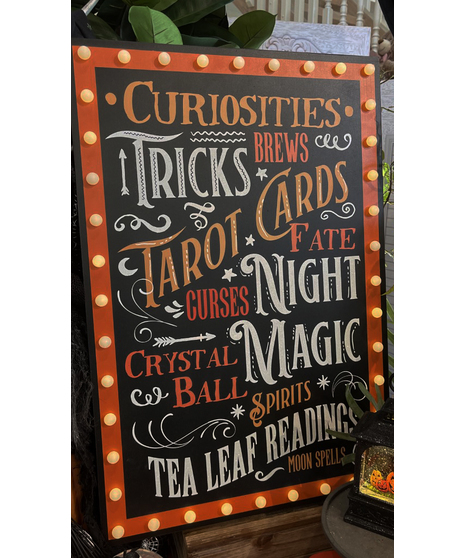 Spooky Light Up Halloween Sign