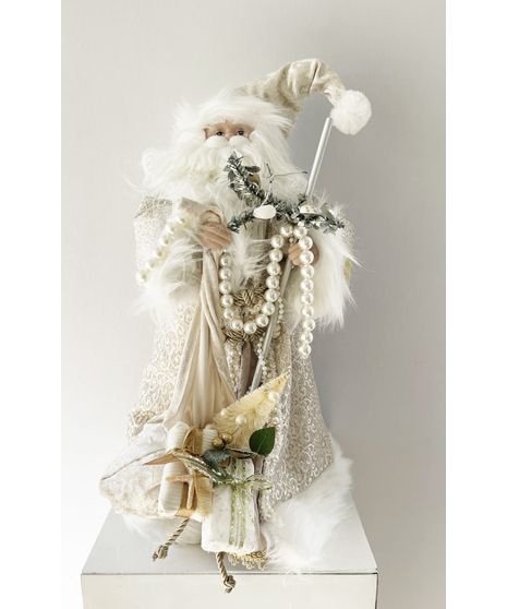 White Santa Tree Topper