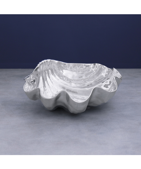 silver shell bowl large