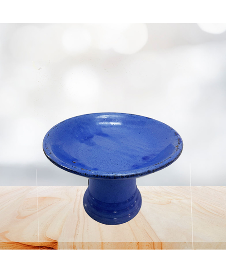 bird bath in blue