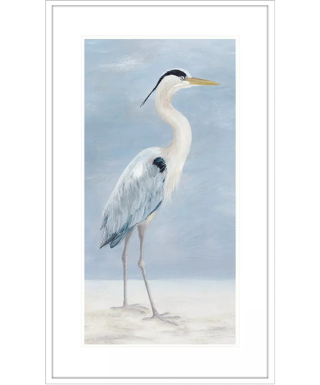 gal water bird print in matte white