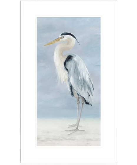 gal water bird print in matte white