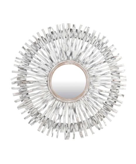 malta mirror in teak