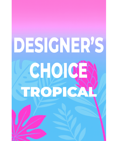 Assorted hand-selected tropical flowers imported from the Hawaiian islands and wrapped presentation style.