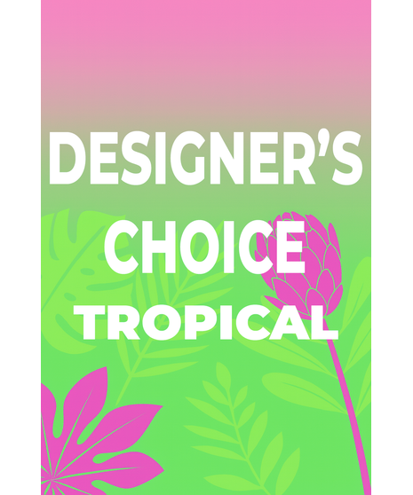 Assorted hand-selected tropical flowers imported from the Hawaiian islands and wrapped presentation style.