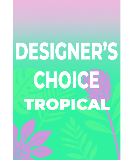 Assorted hand-selected tropical flowers imported from the Hawaiian islands and wrapped presentation style.