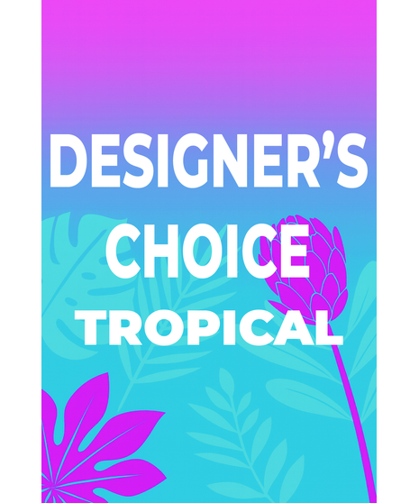 Assorted hand-selected tropical flowers imported from the Hawaiian islands and wrapped presentation style.