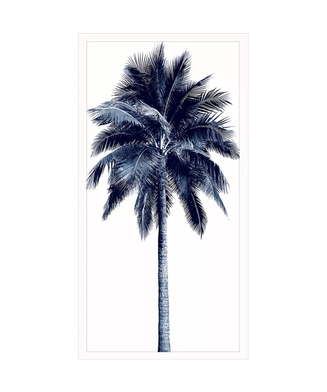art print of blue palm tree