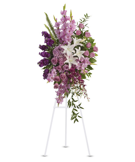 purple toned floral spray