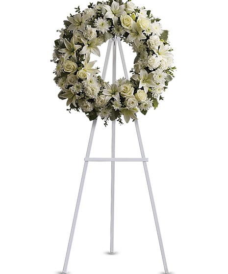 Sympathy Wreath Pure White Beauty