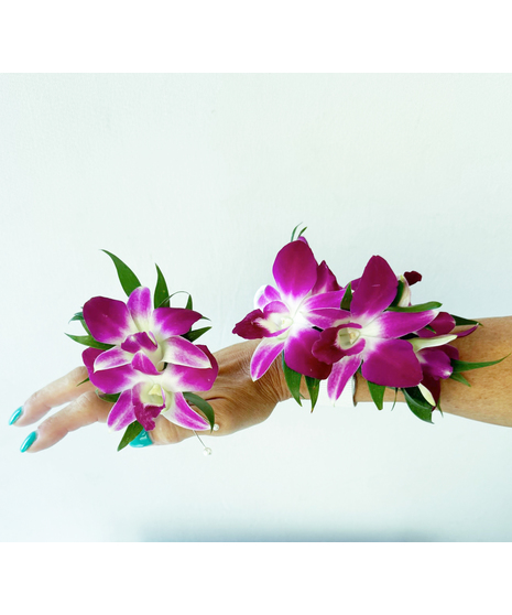 dendrobium orchid corsage and boutonniere set