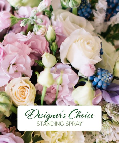 example of flowers in designer's choice standing spray
