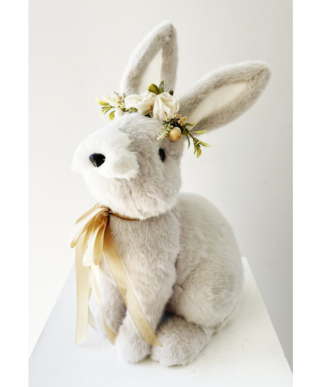 bunny wearing flower crown