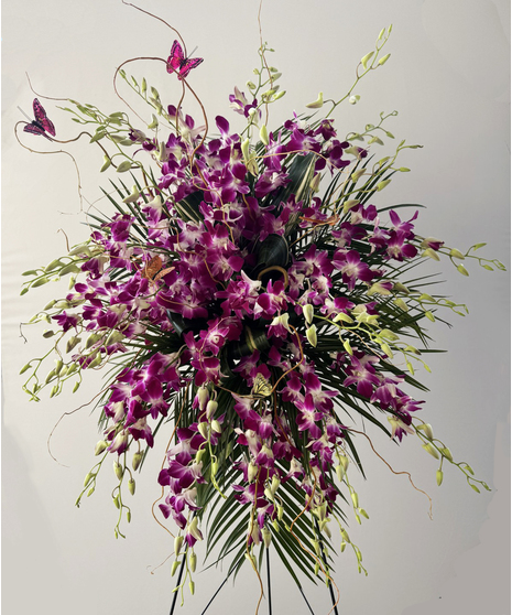 Orchid Butterfly Standing Spray