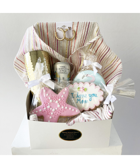 gift box filled with mother's day gifts